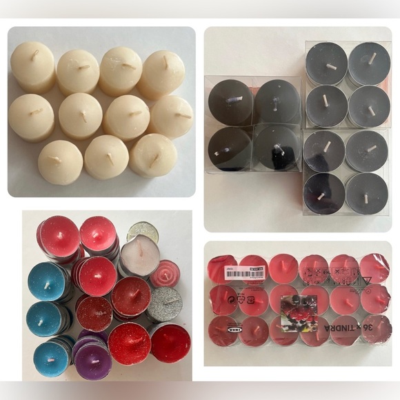Approximately 130 votive & tealight candle bundle all brand new multicolored - Picture 1 of 9